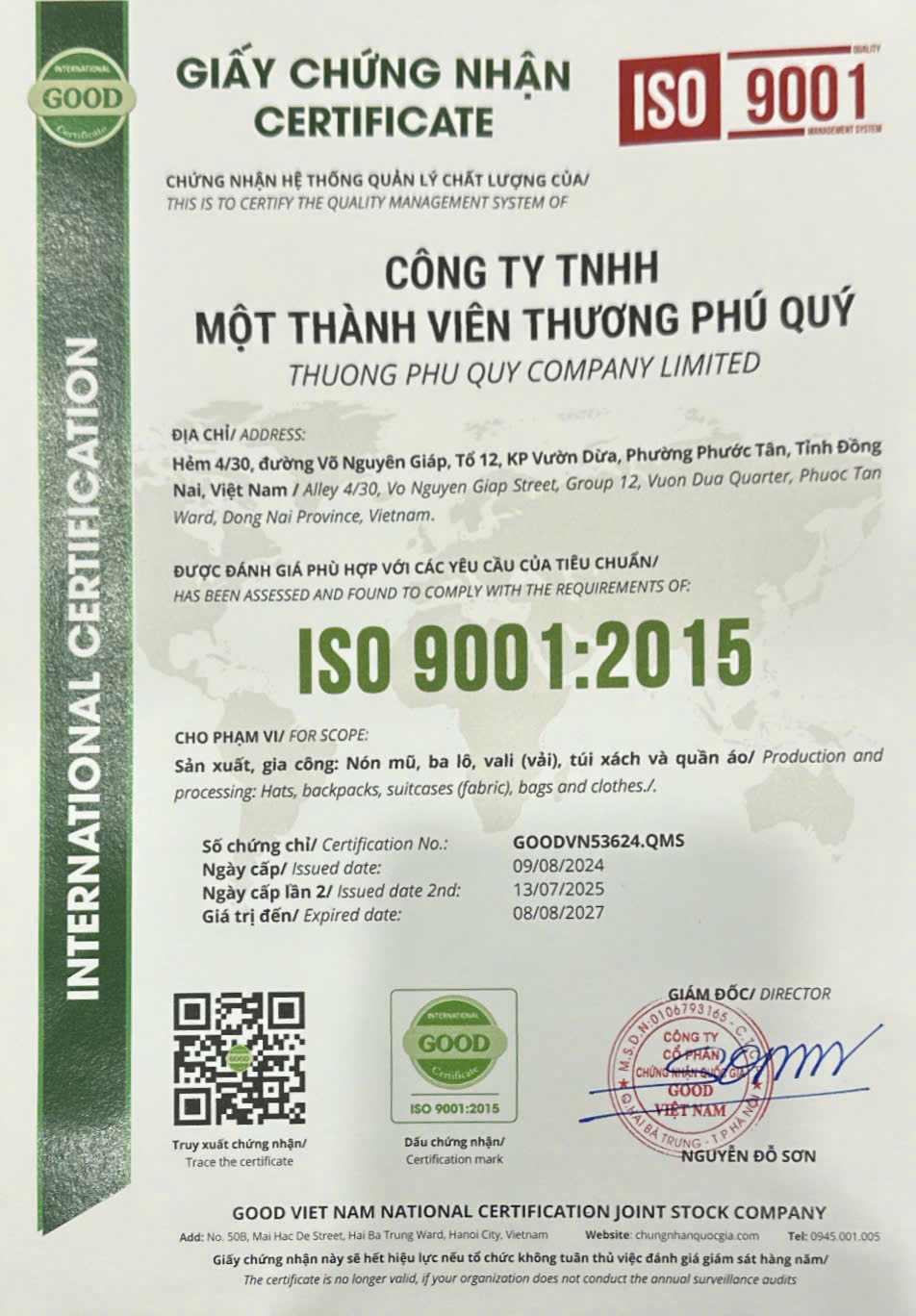 CÔNG TY TNHH MTV THƯƠNG PHÚ QUÝ